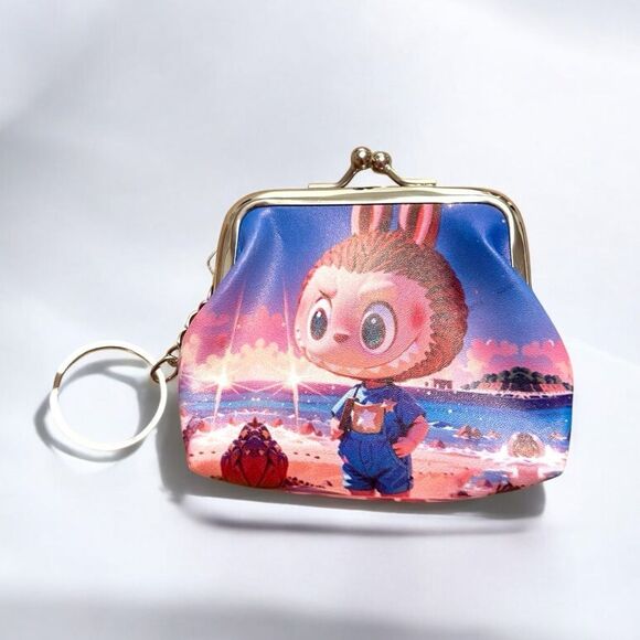 🤯5/$20🤯 Blue Labubu Coin Purse Keychain FLASH SALE - Picture 1 of 2